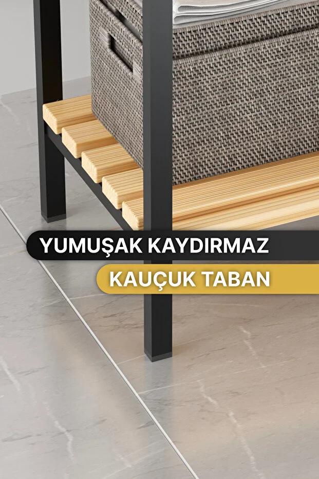 Banyo Düzenleyici Mutfak Rafı Banyo Dolabı Çok Amaçlı Dolap 4 Katlı Metal Mutfak Düzenleyici